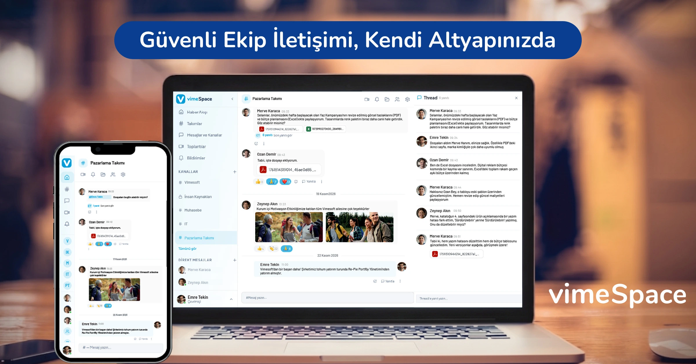 VimeSpace - Güvenli Ekip İletişimi